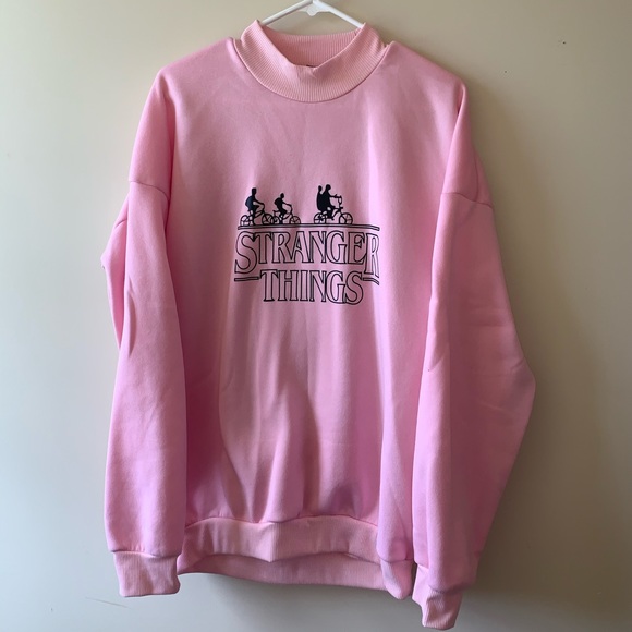 Plush Stranger Things Logo Sweater - Picture 1 of 4